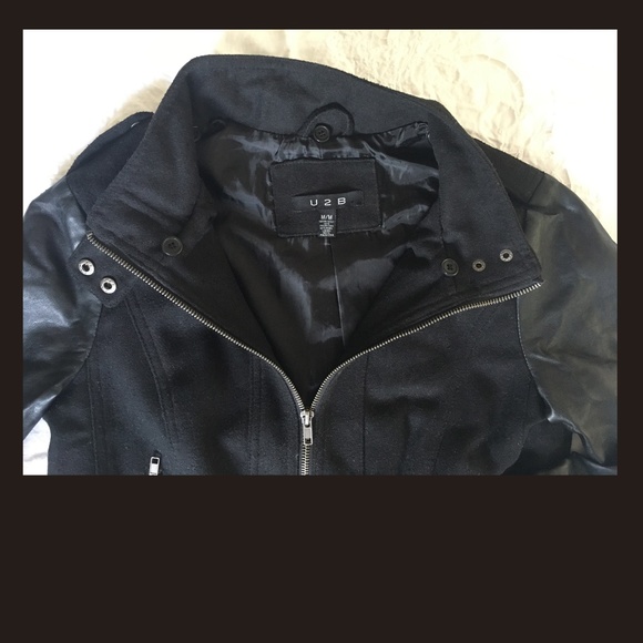 U2B black bomber jacket. Size M. - Picture 2 of 4